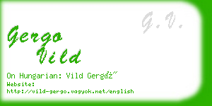 gergo vild business card